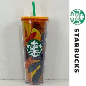 Starbucks Summer 2022 Tropical Orange Cold Cup Tumbler Venti 24oz